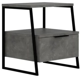 Nočný stolík Houseland Pal retro sivý