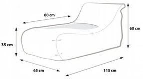 EF2055 Ecopuf Sedací vak Ecopuf - Master polyestér NC12 - Červená