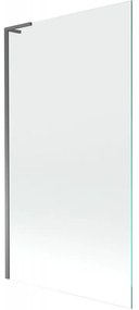 Mexen Next L, 1-krídlová vaňová zástena 100 x 150 cm, 6mm číre sklo, grafitový profil, 895-100-000-03-00-95