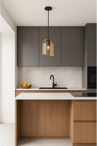 Toolight Amber, závesné svietidlo 1xE27 APP1704-1PC, hnedá-čierna, OSW-04335