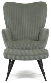 Relaxačné kreslo s podnožkou L7285 GRN6, zelené