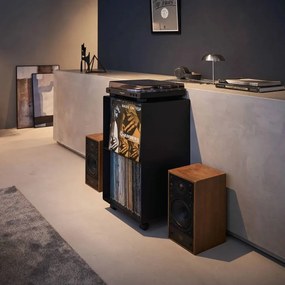 Čierny kovový pojazdný regál 40x73x38 cm Tower – YAMAZAKI