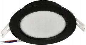 BERGE LED panel zapustený okrúhly 6W - 660lm - 4000K - čierny