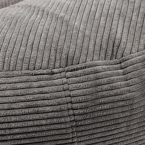 Tmavosivý menčestrový sedací vak Roll 135 – SLOWDOWN