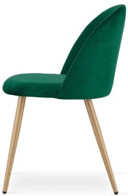 Zamatová stolička Berg zelená