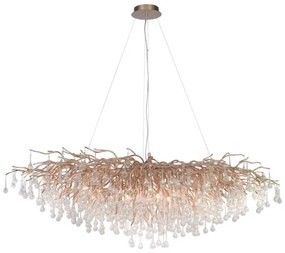 Paul Neuhaus 2031-11 - Luster na lanku ICICLE 15xG9/40W/230V 75x150 cm mosadz