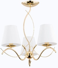 Luster na tyči MONZA 3xE14/10W/230V zlatá