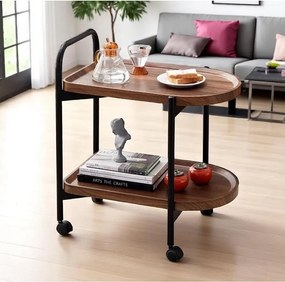 Dvojúrovňový mobilný konferenčný stolík na kolieskach