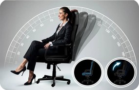 Otočná kancelárska stolička Sofotel 518B - čierna a hnedá