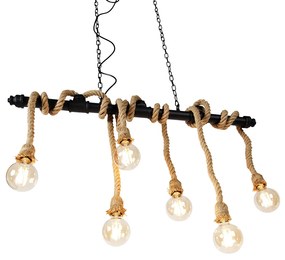 Inteligentné závesné svietidlo čierne 6-žiarovkové vrátane Wifi G95 - Plural