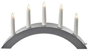 Vianočný svietnik  5xE10/15W/230V šedá