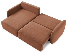 Rozkladacia/s úložným priestorom rohová pohovka v tehlovej farbe (ľavý roh) Kalena – Makamii