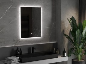 Mexen Sun, LED kúpeľňové zrkadlo s podsvietením 60x80 cm, 6000K, ochrana proti zahmlievaniu, 9807-060-080-611-00