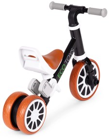 Odrážadlo/Balančný bicykel s pedálmi 2v1 čierny ECOTOYS