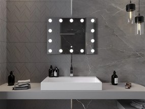 Mexen Dona, LED kúpeľňové zrkadlo s podsvietením 80 x 60 cm, 6000K, ochrana proti zahmlievaniu, 9818-080-060-611-00