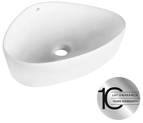 Laveo Laveo, asymetrické umývadlo na dosku 505x410x120 mm, biela lesklá, LAV-VUA_6251