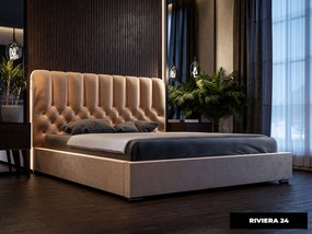 PROXIMA.store - Luxusná čalúnená posteľ PERLA ROZMER: 200 x 200 cm, TYP ROŠTU: KOVOVÝ ROŠT