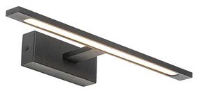 Nástenné svietidlo čierne 41,5 cm vrátane LED IP44 - Jerre