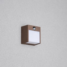 BRILAGI-LED Vonkajšie nástenné svietidlo so senzorom TERNI LED/12W/230V hnedé IP44