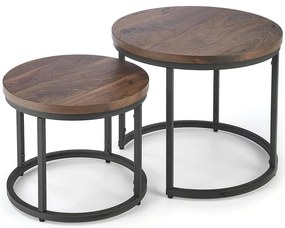 Konferenčný stolík Oreo orech/čierna 43/53