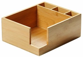 Kesper 70852 Kuchynský organizér bambus, 5 priehradok, 18 x 9 x 18 cm