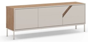 Komoda v dekore duba v krémovo-prírodnej farbe 150x55x35 cm Lilou – Marckeric