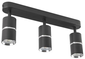 Bodové svietidlo BAMBOO 3xGU10/10W/230V čierna