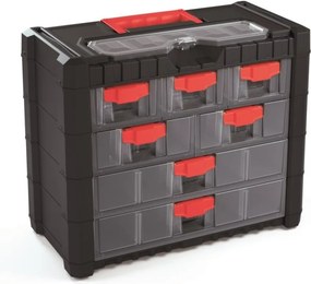 Kistenberg Plastový závesný organizér MULTICASE CARGO 400x200x326 červené rukoväte