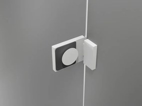 Mexen Lunar T, výklopný sprchový kút pravý 130 x 90 cm, 8mm číre sklo, biely profil, 834T-130-090-20-00-P