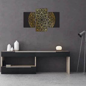 Obraz zlaté abstrakcie (90x60 cm)