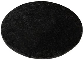 Kúpeľňový koberček Malmo čierny, kruh