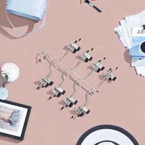 Sada 4-úrovňových kovových vešiakov na nohavice 3 ks