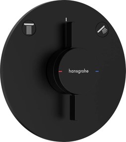 Hansgrohe DuoTurn S, batéria pod omietku pre 2 spotrebiče, čierna matná, HAN-75418670