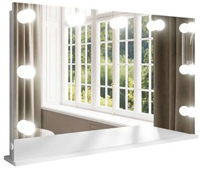 KOZMETICKÉ ZRKADLO VALENTINA BIELE 110 x 67 cm ELITE 2