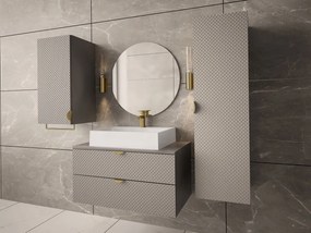 Kúpeľnová zostava Boterio I, Sifón: so sifónom, Umývadlo: nie, Farba: sivá