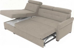 Rohová sedacia súprava Harris, hnedo-béžová taupe látka, ľavý roh