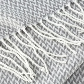 Deka AKRYL so strapcami, oceľová / biela