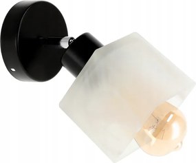 BERGE LED nástenné svietidlo - 1xE27 KOCKA BIELA