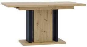 Rozkladací jedálenský stôl Giminto, Farby: artisan / čierna
