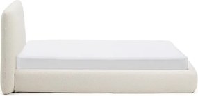 Béžová čalúnená jednolôžková posteľ bez roštu 90x200 cm Martina – Kave Home