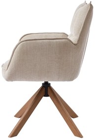 Krémovobiele čalúnené jedálenské kreslá v súprave 2 ks Marilla – Unique Furniture