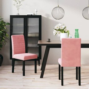 Jedálenské stoličky 2 ks ružové zamat