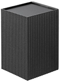 FARO 40535 - Nástenné svietidlo SOLE 1xGU10/8W/230V čierna vrúbkovaná hranatý