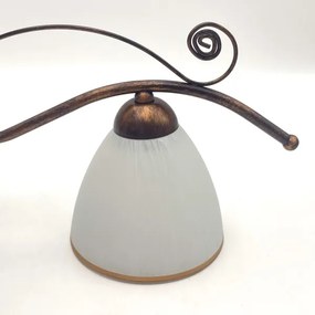 Luster na reťazi RETRO 2xE27/60W/230V medená/patina