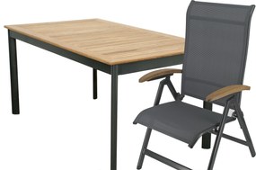 Doppler CONCEPT YELMO FSC® 4+1 - záhradná sedacia súprava (hliník/teakové drevo)