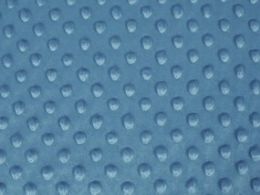 Biante Hrejivé posteľné obliečky Minky 3D bodky MKP-044 Kovovo modrá Jednolôžko 140x200 a 70x90 cm