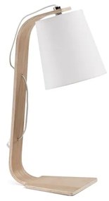 Biela stolová lampa Kave Home Percy