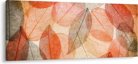 Obraz maľovaného jesenného lístia (120x50 cm)
