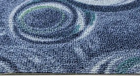 Koberce Breno Metrážny koberec DROPS 74, šíře role 400 cm, modrá, viacfarebná