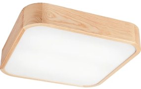 Stropné svietidlo NATURAL SQUARE 4xE27/15W/230V 45x45 cm borovica